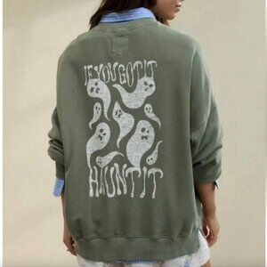 Aerie Olive Green Sweatshirt Halloween Sweatshirt